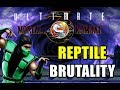 UMK3 BRUTALITIES Reptile Tutorial Sega Genesis
