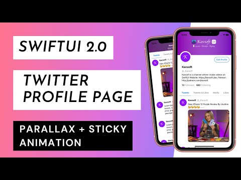 SwiftUI 2.0 Twitter Profile Page Parallax Animation + Sticky Headers - SwiftUI Tutorials