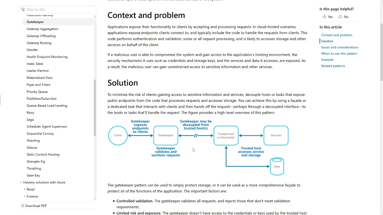 Cloud Design: GateKeeper Pattern