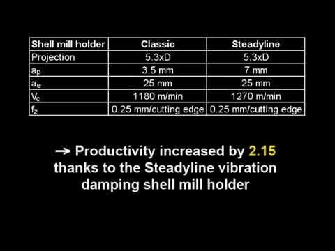 Steadyline vibration damping shell mill holders   Pocketing