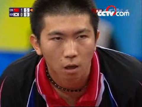 2008 Men's Teams 2nd Stage China vs Korea Match 2 WANG Hao vs RYU Seung Min