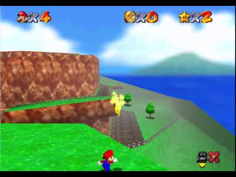 Super Mario 64 - Bob-Omb Battlefield - Star 3: Shoot To The Island In The Sky
