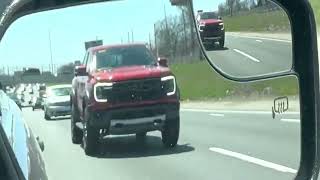 ALL NEW 2024 FORD RANGER RAPTOR SPOTTED FREEWAY DRIVING