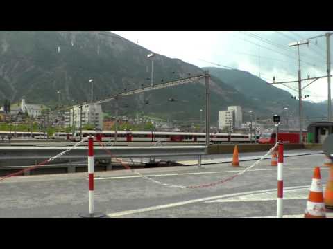 TRENO NAVETTA PER AUTO A BRIG (CH)  TUNNEL DEL SEMPIONE - 22 - 6 - 2014.