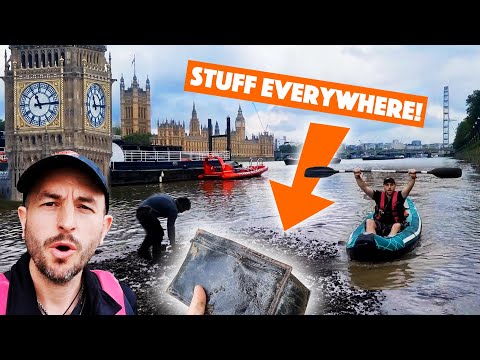 FOUND wallets beneath BIG BEN! Mudlarking London for TREASURE!