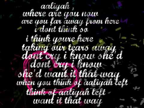 think of aaliyah(lyrics)