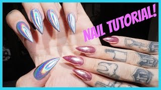 CHROME & HOLOGRAPHIC NAILS: Step by Step Tutorial | Jeffree Star