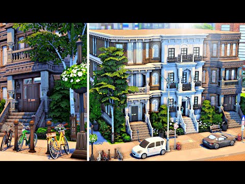 NYC Brownstone Townhouses 🏙️ || The Sims 4 Speed Build