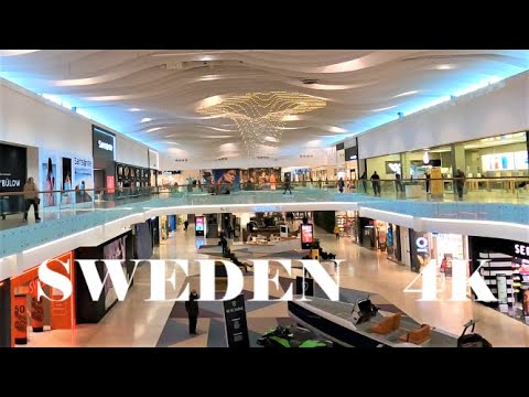 SMALL TOWNS IN SWEDEN 4K: TÄBY, TÄBY CENTRUM, Urban area Täby