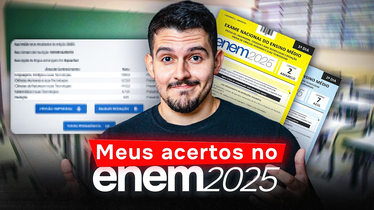 MEUS ACERTOS no ENEM 2025 (fui mal na prova)