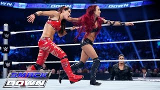 Nikki Bella &amp; Brie Bella  vs. Naomi &amp; Sasha Banks: SmackDown, July 23, 2015