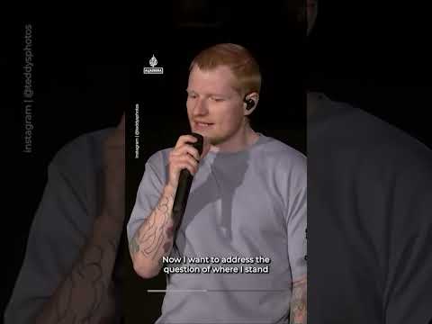 Ed Sheeran opens solo concert with comments about Gaza | AJ Shorts