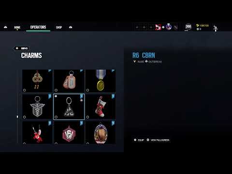 All the charms and skins showcase in R6 Blackice weapon skins