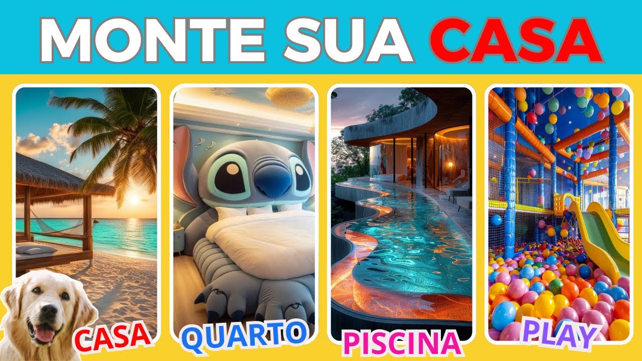 🏡 MONTE SUA CASA DOS SONHOS - JOGO DAS ESCOLHAS: Edição casa de luxo🌟 #giragiraquiz #montesuacasa