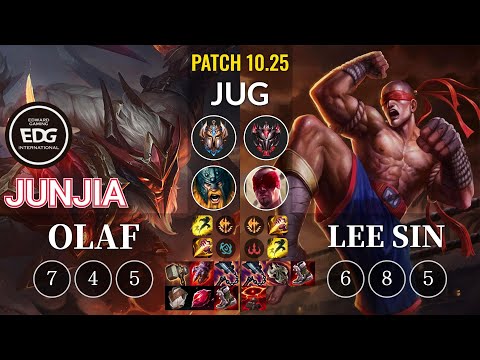 EDG JunJia Olaf vs Lee Sin Jungle - KR Patch 10.25