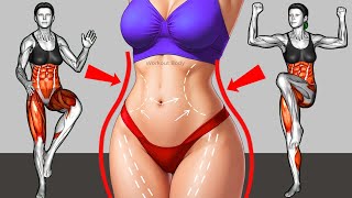 🔥30-MIN Standing Flabby Stomach Workou ➜30 Easy Beginner Exercises to Flatten Your Belly at Home