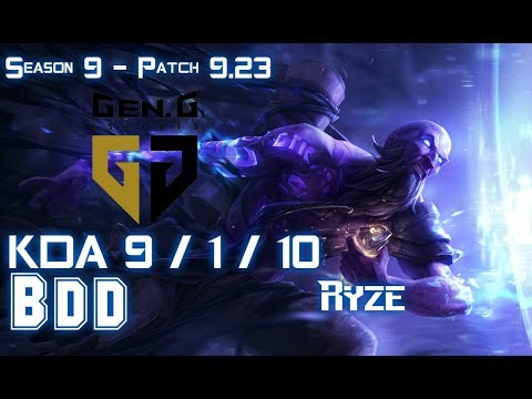 Gen BDD RYZE vs LISSANDRA Mid - Patch 9.23 KR Ranked