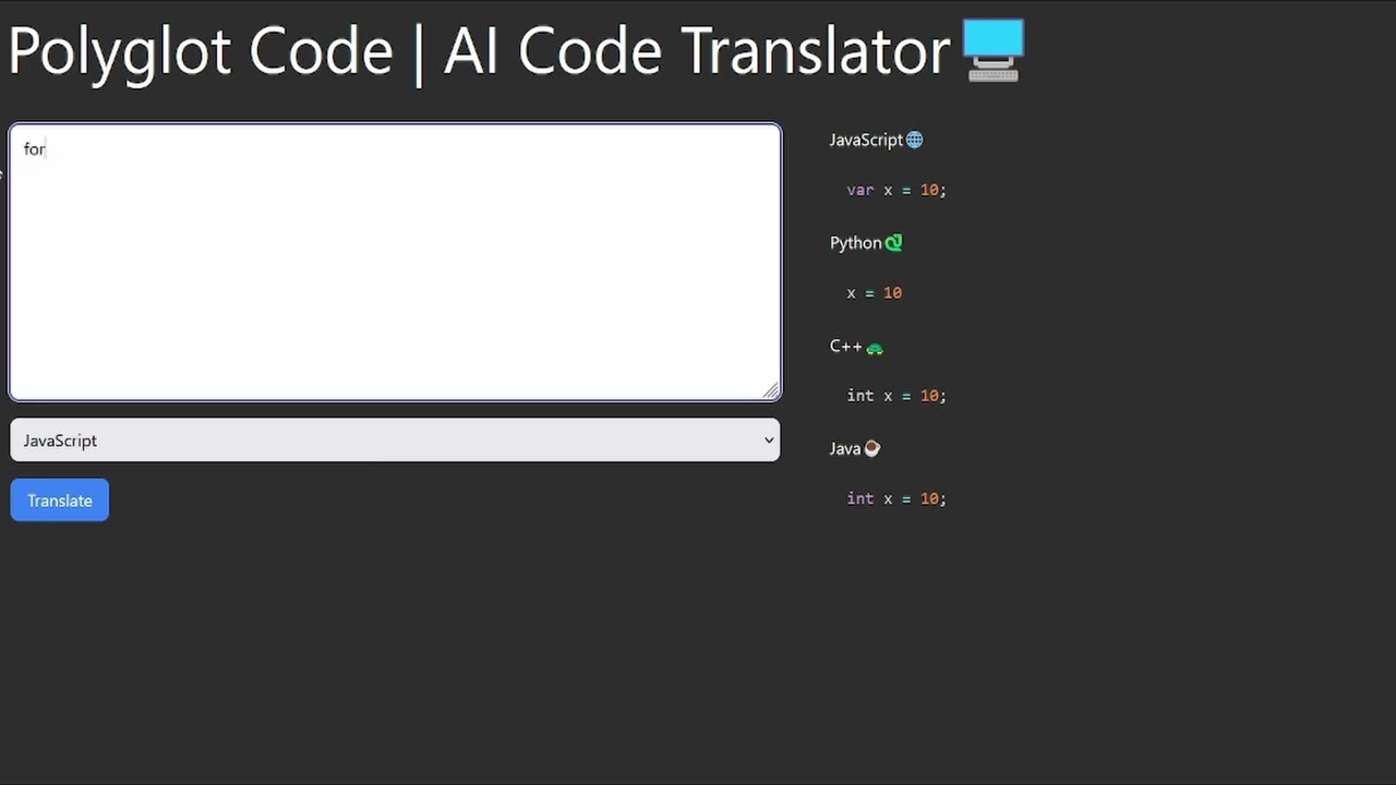 Demo of Polyglot Code