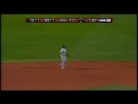 2008 Rays Willy Aybar's quick snag on David Ortiz liner (9.10.08)
