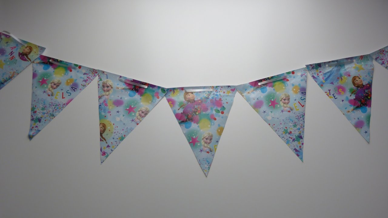 DIY How to make a birthday garland. Party decorations. DIY World