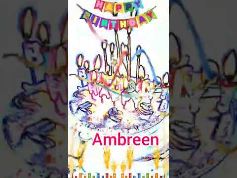 Ambreen | Happy Birthday | Happy Birthday WhatsApp Status with Name | HBD | Song | Wishes(3)