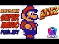 How To Draw Super Mario From Super Mario Bros 2 SMB2 Nintendo 8 Bit Pixel Art Drawings