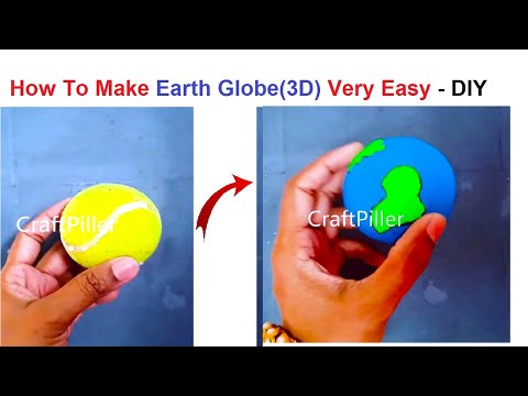 How to make Model of Globe for science project and school Exhibition Model of Earth 3d craftpiller