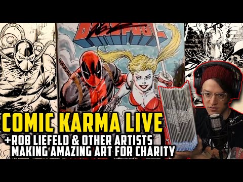 Comic Karma Live  Unboxing Stream // Checking Out Artists Selling Comic Art for Charity // 4.08.2020