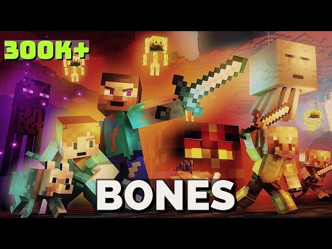 🎶 [🔊AMV] BONES - SolvingStraw (Minecraft Animation) [Music Video]( Nether War )