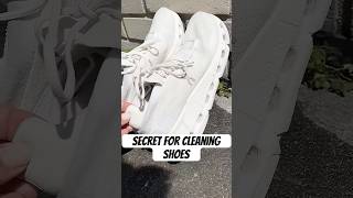 My Secret for cleaning shoes! From Dirty to ALL WHITE! These are 2 years old #hack  #shorts