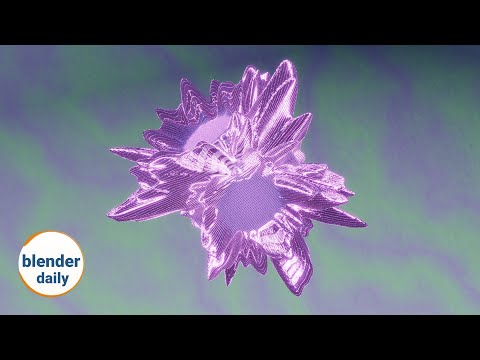 Flower Cube: displacement masking & mixing | Blender Geonodes Daily, tip 80