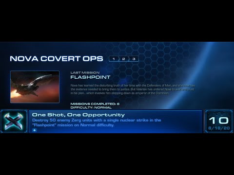 Starcraft 2 Nova Covert Ops "One Shot, One Opportunity" Achievement