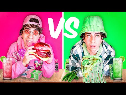 Pasé un día comiendo rosa VS un día comiendo verde