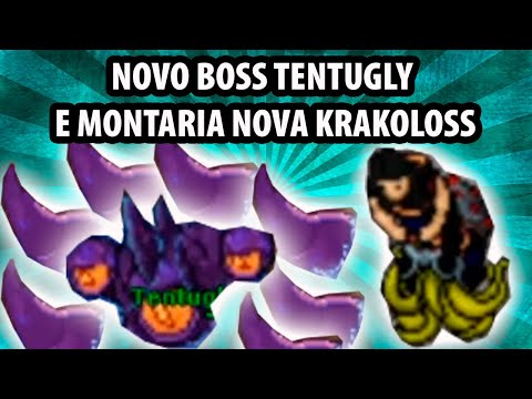 Tibia - New Boss Tentugly and new mount Krakoloss - How to kill and tame -winter update test server