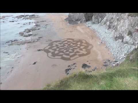 Manolo the Sandartist - Annestown Beach Co Waterford Ireland.