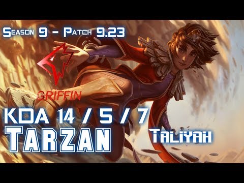 GRF Tarzan TALIYAH vs LEE SIN Jungle - Patch 9.23 KR Ranked