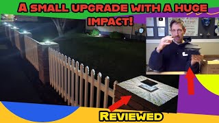 These Solar Post Lights Made My Fence Look AMAZING in Minutes 😳 | 12-Pack install & Review