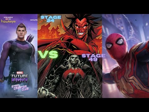 HAWKEYE VS SPIDERMAN T3 MIGHTY CTPS - WBL KNULL STAGE 49 / MEPHISTO STAGE 24 | Marvel Future Fight