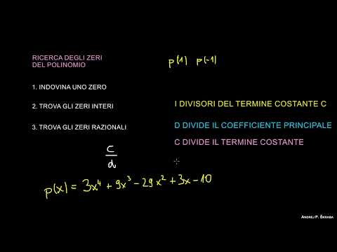 Come Trovare gli Zeri di un Polinomio?
