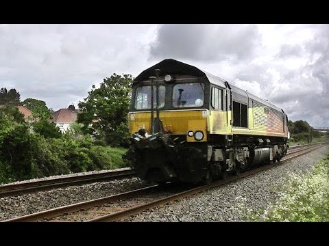 Colas Rail's 66849 laser fitted through Pembrey 17/05/2016.