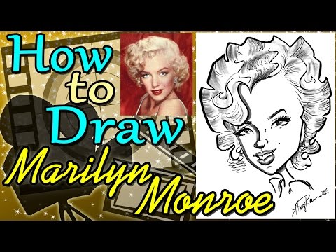 caricature of marilyn monroe step by step by rowser world