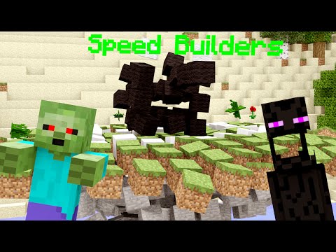 Monster School: Speed Builders - Minecraft Animation | Herobrine is the Judge