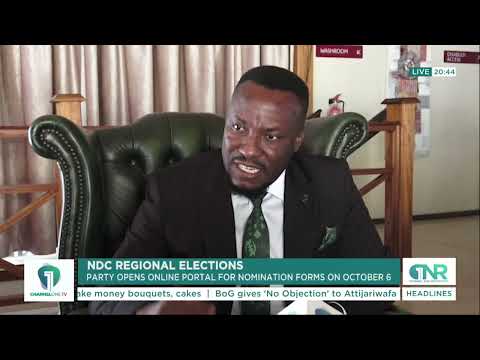 NDC Opens Online Portal for Regional Election Nomination Forms on October 6