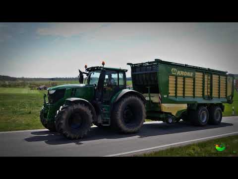 John Deere | Grasernte 2021 | Krone Ladewagen