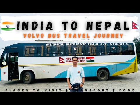 🇮🇳 India To Nepal 🇳🇵 In Volvo Bus | Delhi To Butwal Luxury Bus Journey 