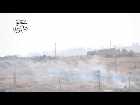 استهداف سيارتين  لقوات النظام بصاروخ تاو من قبل الفرقة الوسطى في الطليسية في محافظة حماة