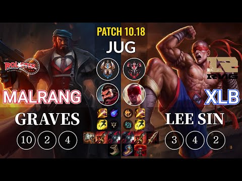 KT Malrang Graves vs RNG XLB Lee Sin Jungle - KR Patch 10.18