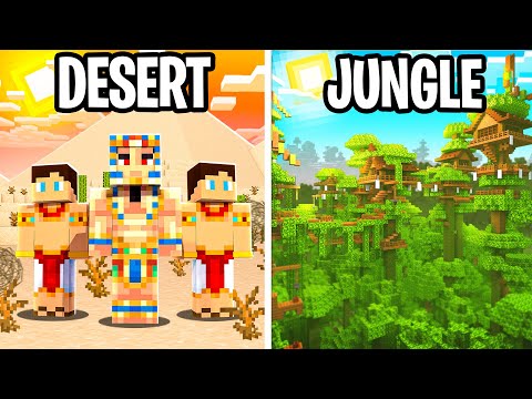 100 Players Simulate Tribal Civilizations in Minecraft...