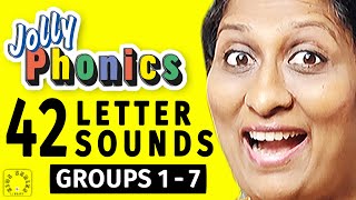 42 Letter Sounds for Kids  | Groups 1 - 7 #teacher #online #jollyphonics #kids #learning #challenge