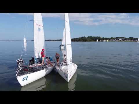 J/24 and J/22 Regatta at DCYC , first day no wind then huge storms.  Racing Tomorrow